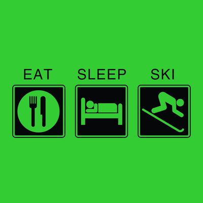 SK702 EAT SLEEP SKI Thumbnail