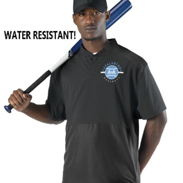 Short Sleeve Stretch Woven Batters Jacket Thumbnail