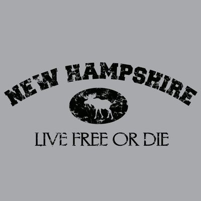 NC950FC NH Live Free or Die Distressed Moose Thumbnail